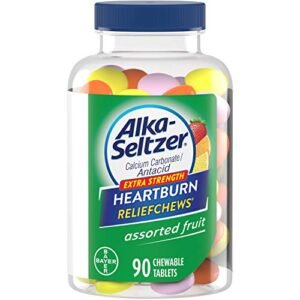 Alka-Seltzer Extra Strength Heartburn ReliefChews – Mixed Fruit Flavors (90 Count)